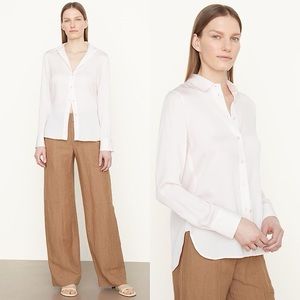 Stretch-Silk Slim-Fitted Shirt by Vince
